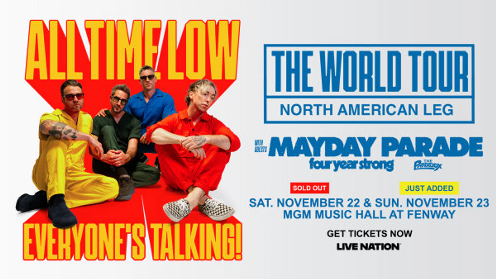 Win Tickets to All Time Low’s EVERYONE’S TALKING! TOUR in Boston