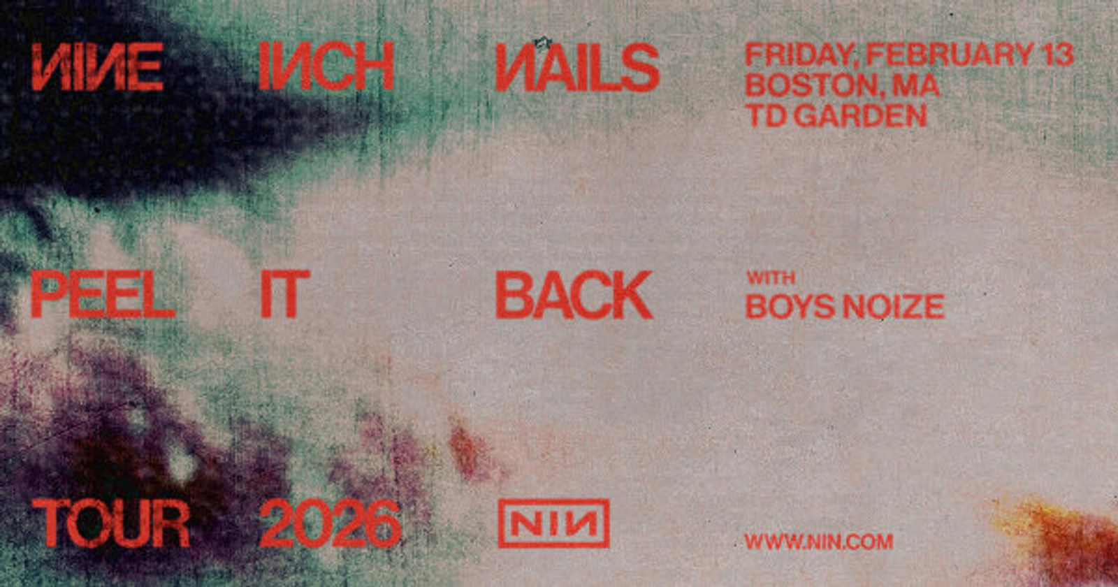 Nine Inch Nails - Peel It Back Tour 2026 at TD Garden in Boston