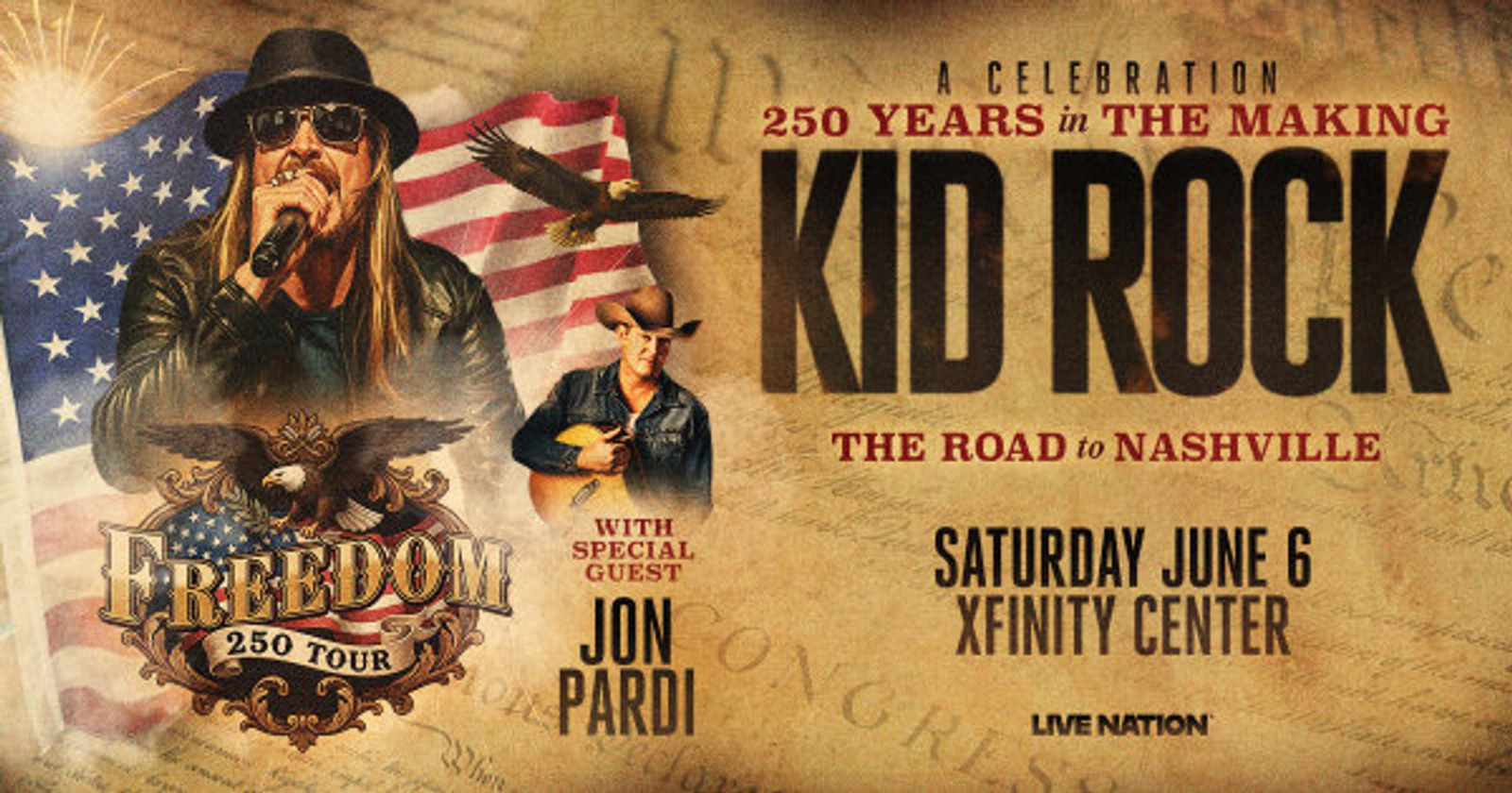 Kid Rock – Freedom 250 Tour at Xfinity Center