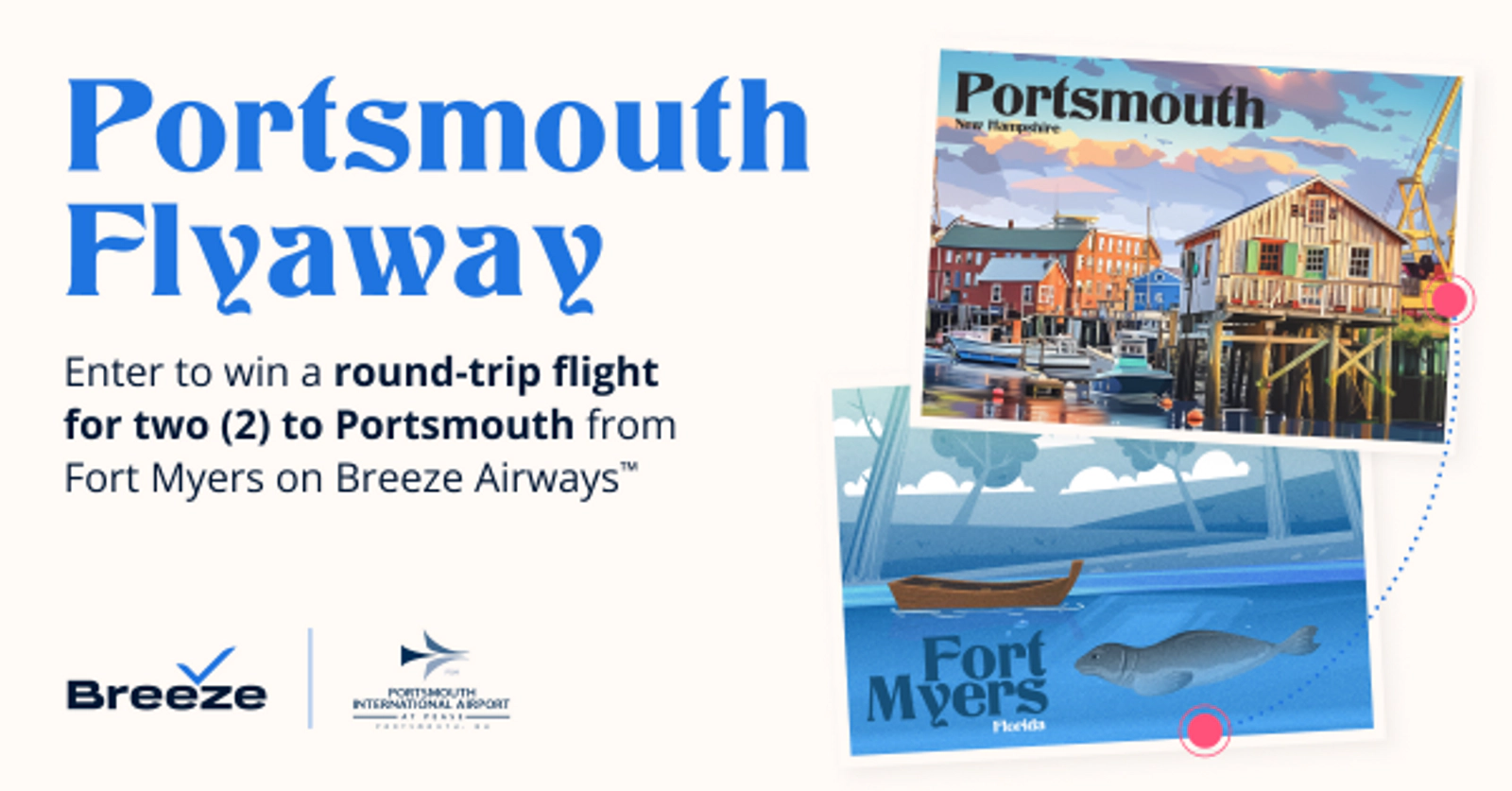 Win a Roundtrip Flight for Two to Portsmouth