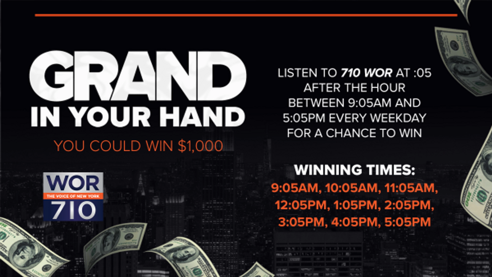 Grand In Your Hand: Listen to Win $1,000!
