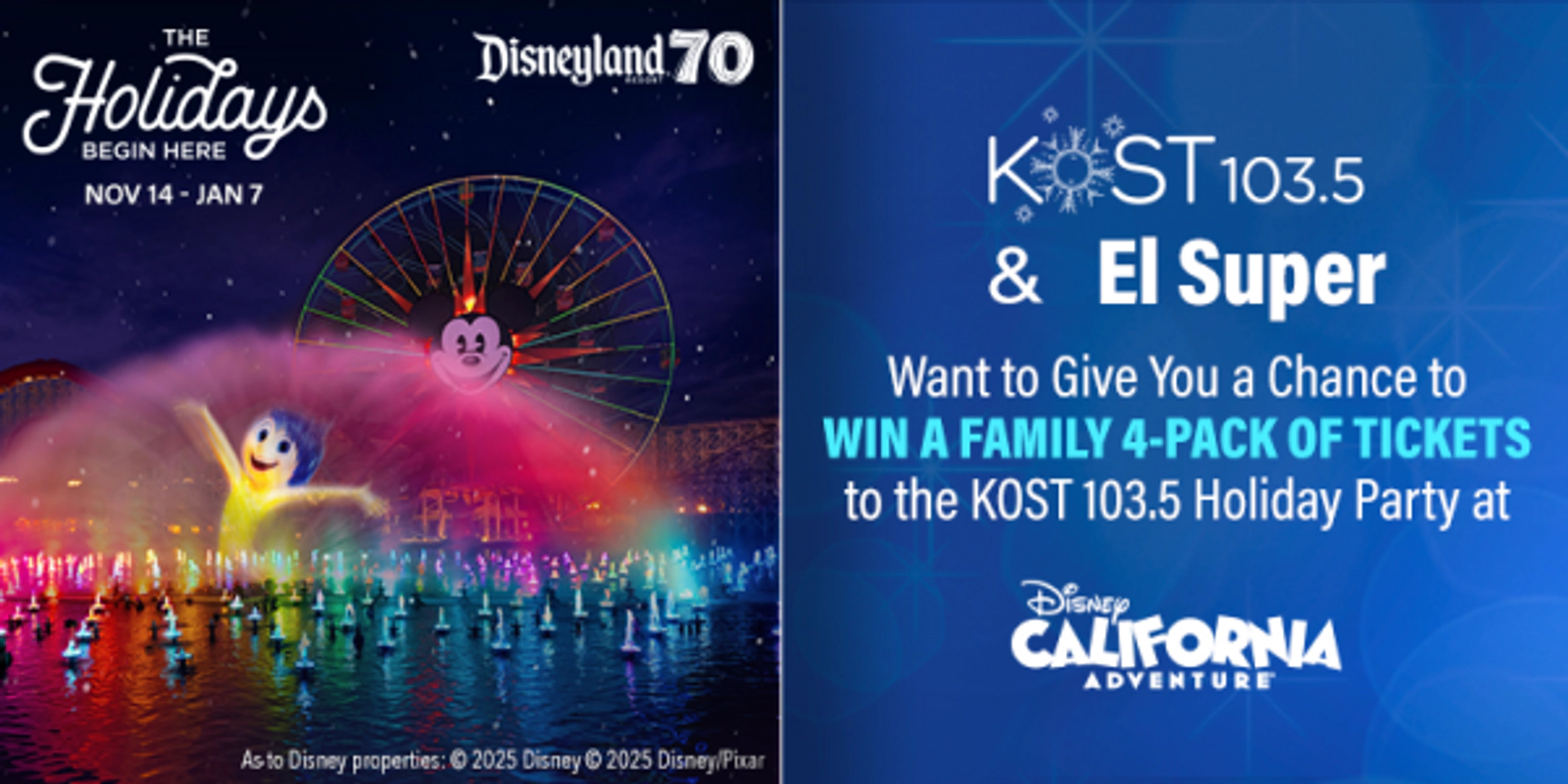 Enter Win tickets for Family of 5 to KOST Private Party