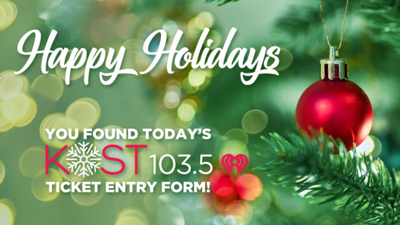 KOST Ticket Event #2 (QR Code) at Smart & Final in Whittier (11/6/25)