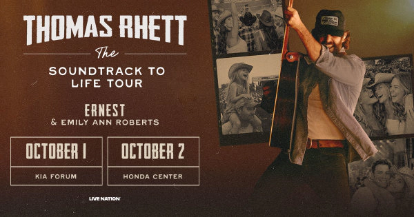 Enter To Win Tix To See Thomas Rhett @ Honda Center 10/2/26