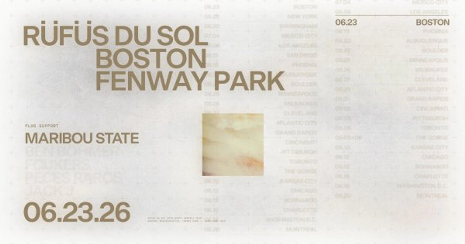 RUFUS DU SOL at Fenway Park