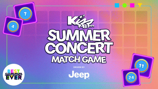 Kiss 108's Summer Concert Match Game