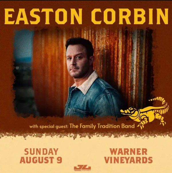 Easton Corbin at Warner Vineyards