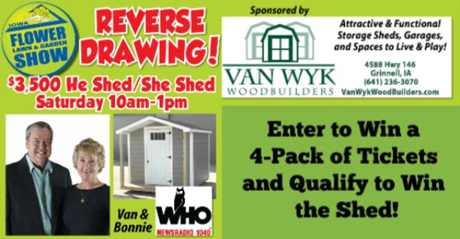 "He Shed/She Shed" Sweepstakes with Van & Bonnie - Thumbnail Image