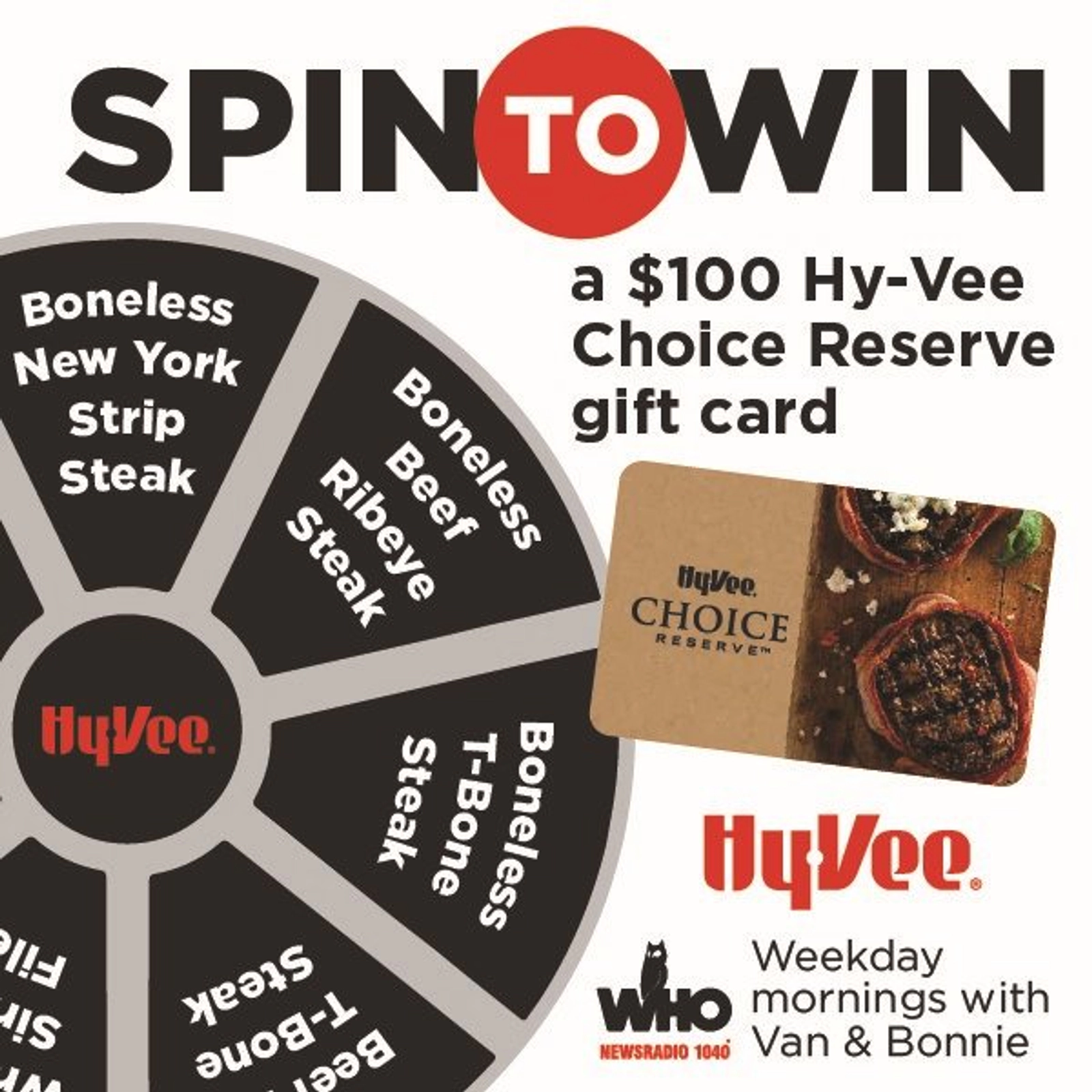 Enter to Win a $100 Hy-Vee Meat Gift Card!  - Thumbnail Image