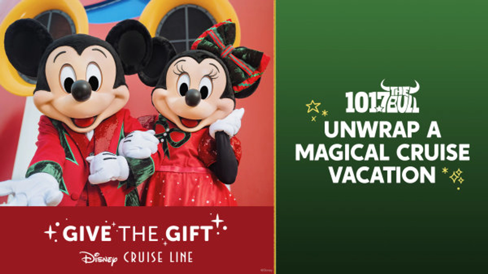 Give The Gift Of A Disney Cruise with 101.7 The Bull