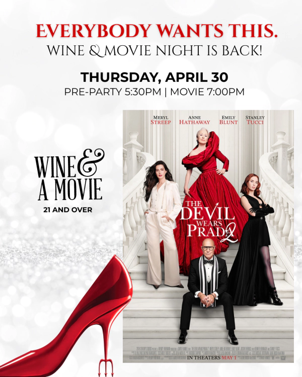Devil Wears Prada 2 Wine and Movie Night at RC Theatres Quakertown!
