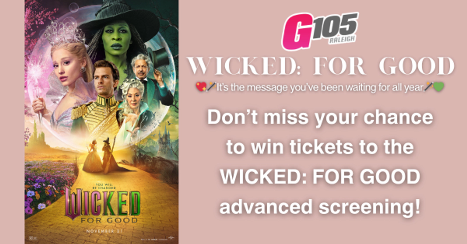Win Wicked: For Good Tickets 2025!