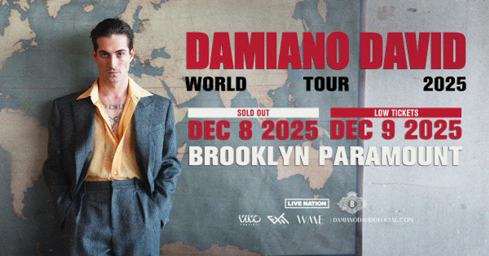 Win A Pair Of Tickets To See Damiano David!