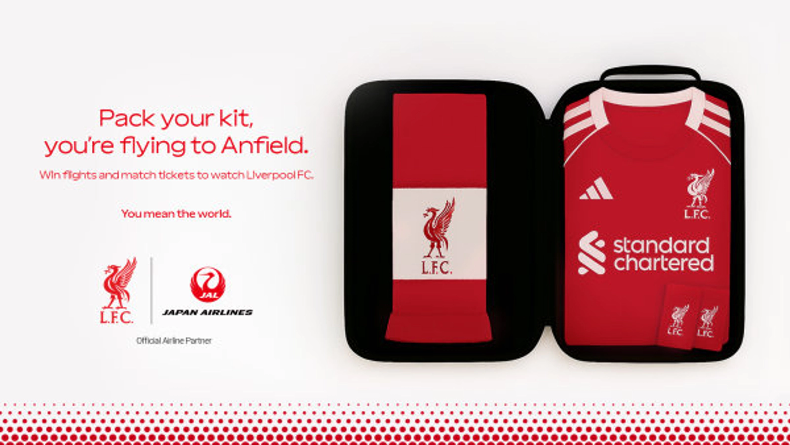 Pack your kit, you're flying the Anfield. Win tickets to watch Liverpool FC, courtesy of Japan Airlines.