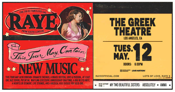 Enter to Win a Pair of Tickets to see RAYE at The Greek (5/12)