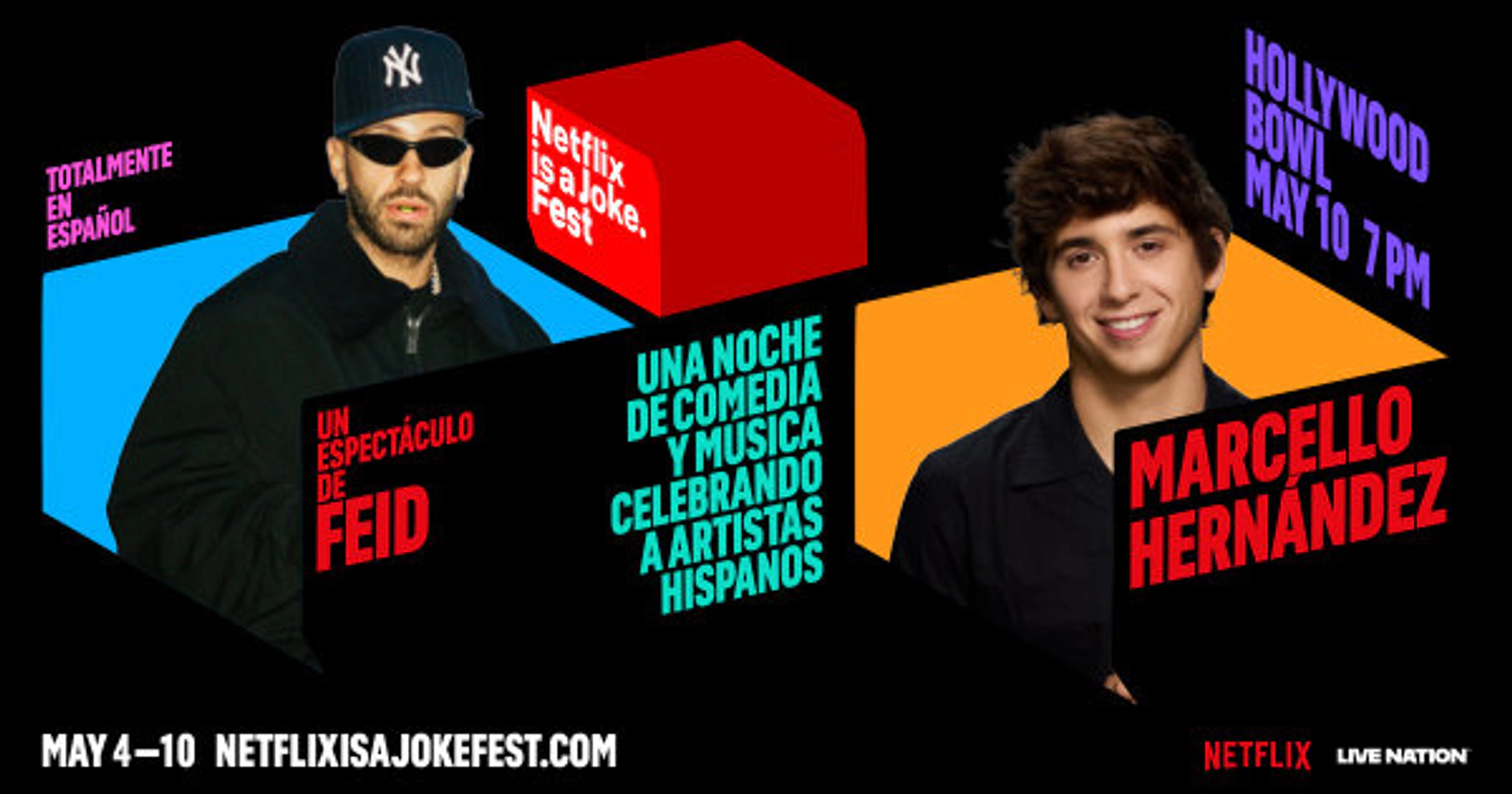 Enter to Win a Pair of Tickets to Netflix is a Joke Presents: Feid & Marcello Hernandez at Hollywood Bowl! (5/10)