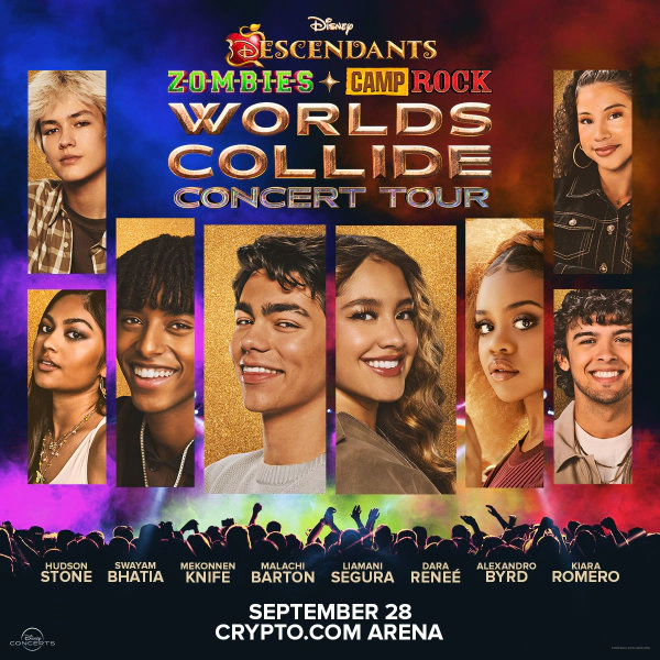 Enter to Win a 4-Pack of Tickets to Disney Descendants, ZOMBIES, & Camp Rock: Worlds Collide Concert Tour at Crypto.com Arena! (9/28)