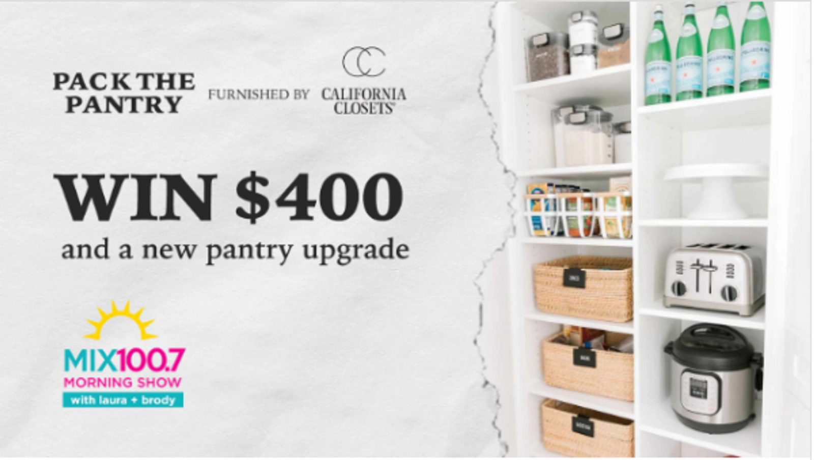 Pack the Pantry furnished by California Closets