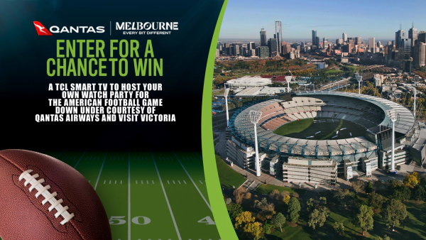 Win a chance to create your home watch party the American Football Game Down Under