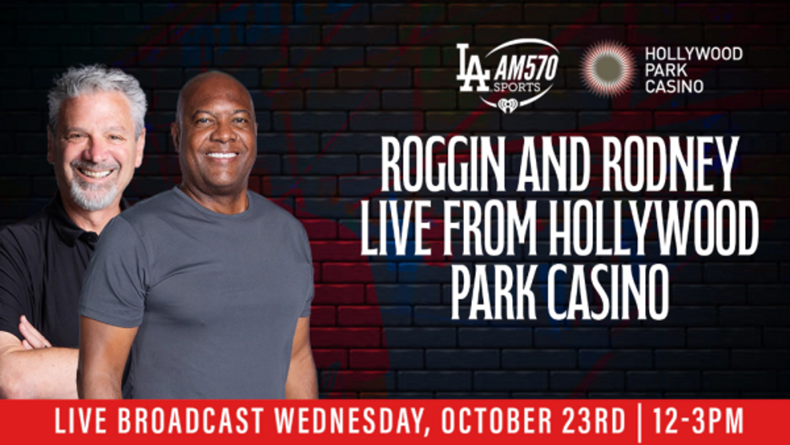 Reserve Your Spot To See Roggin and Rodney At Hollywood Park Casino