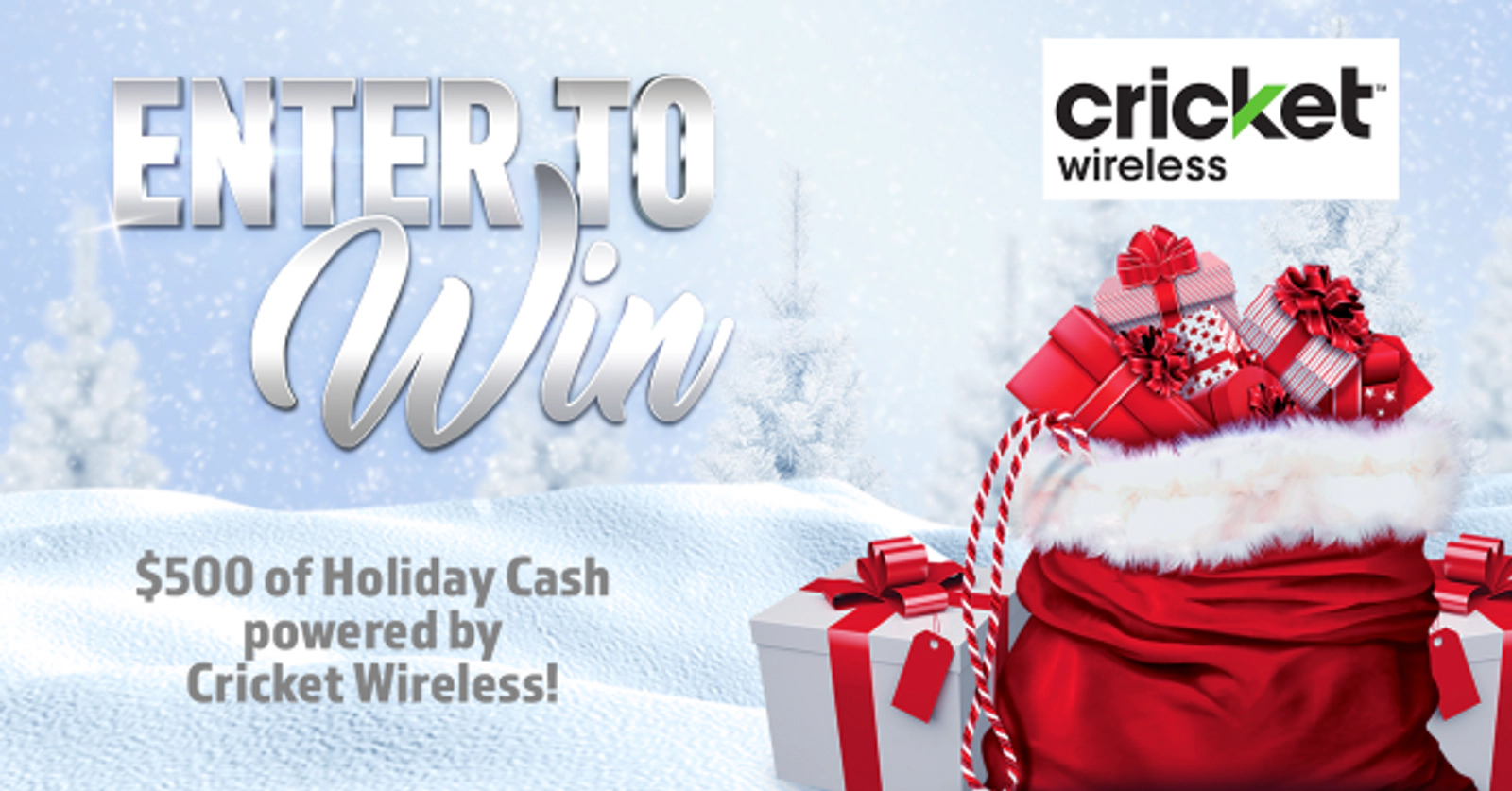 Win $500 Holiday Cash brought to you by Cricket Wireless!!
