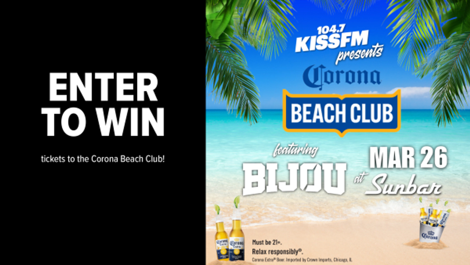 Win tickets to the Corona Beach Club!