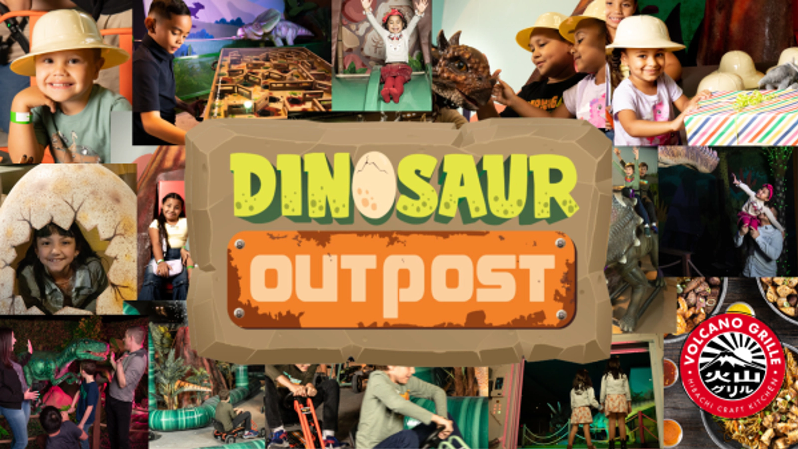 Enter to Win a Day Out with Joanna and Sean to Dinosaur Outpost with Volcano Grille!