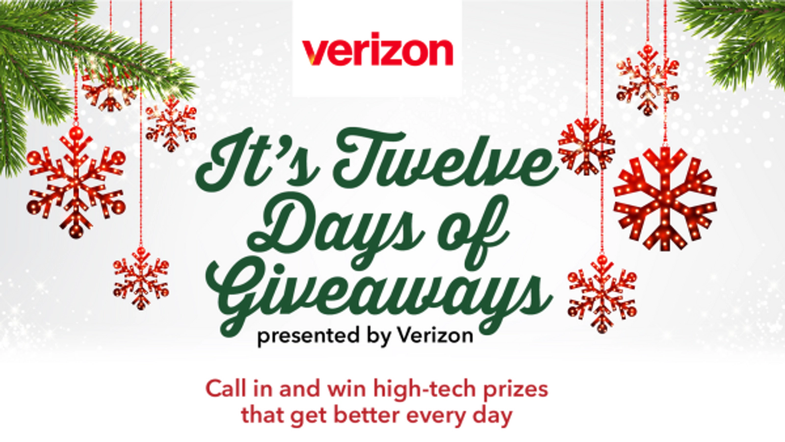 It's Twelve Days of Giveaways, Presented by Verizon!