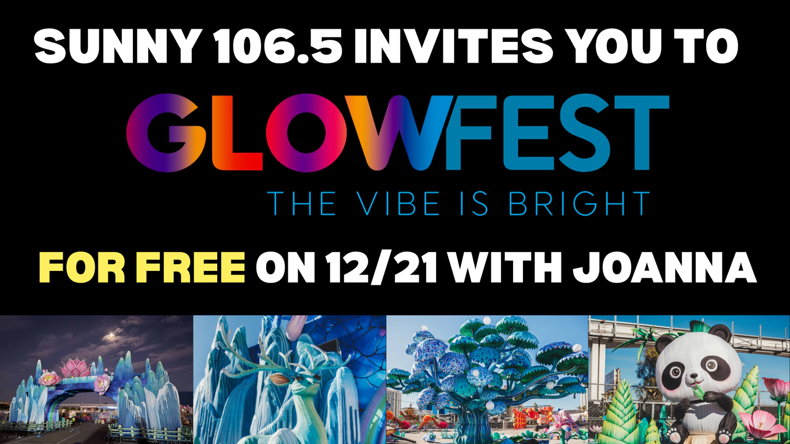 Join Joanna for a FREE Night Out at Glowfest!
