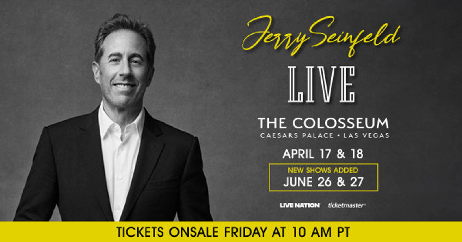 Enter to Win Tickets to Jerry Seinfeld!