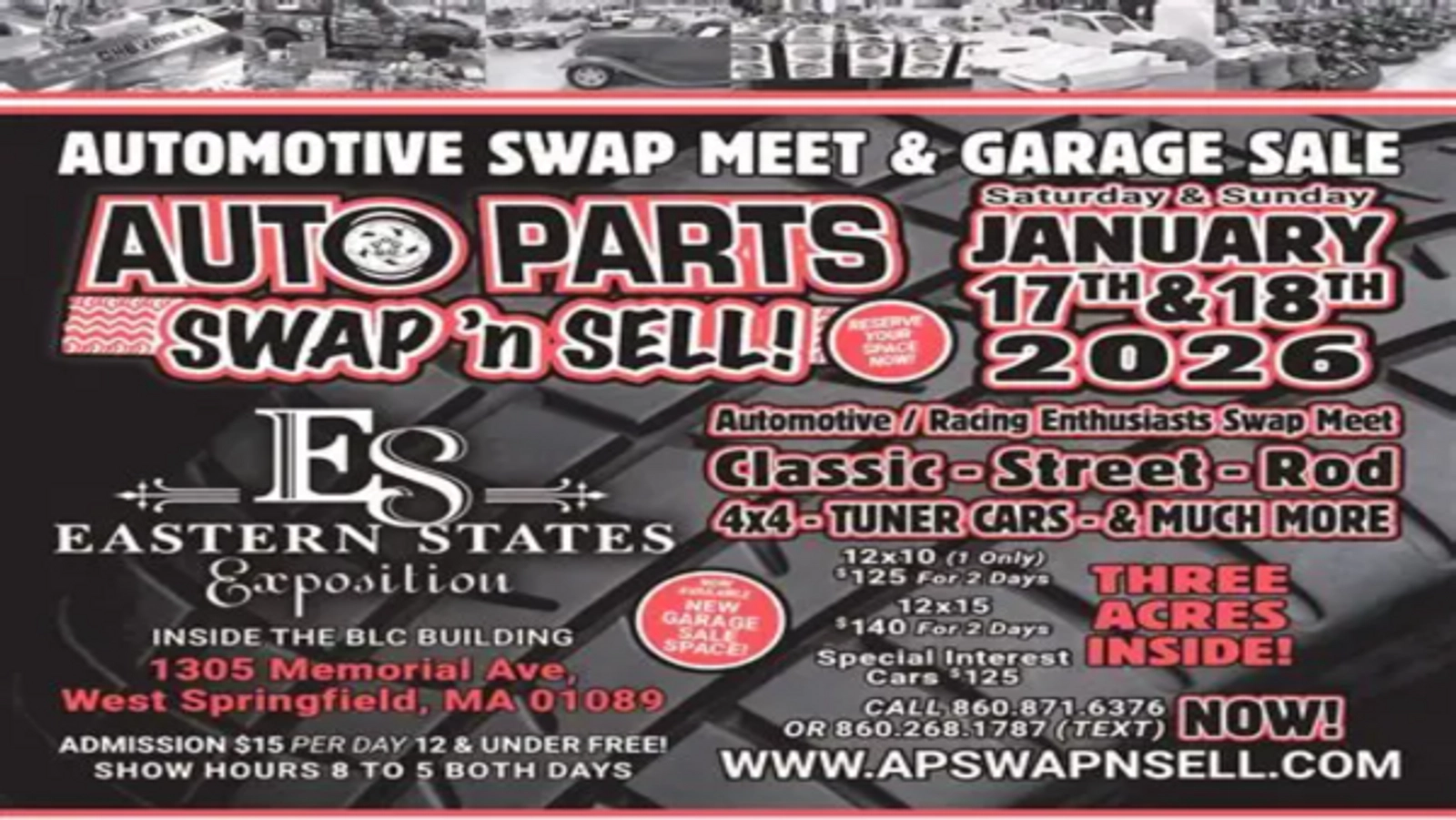 Win a four pack of tickets to Autoparts Swap ‘n Sell