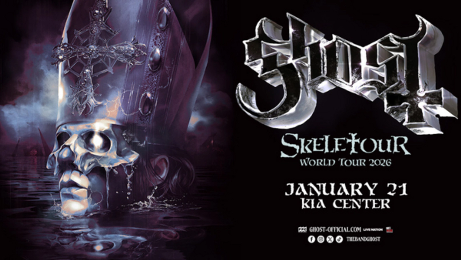 101.1 WJRR Presents Ghost at Kia Center 1/21/26