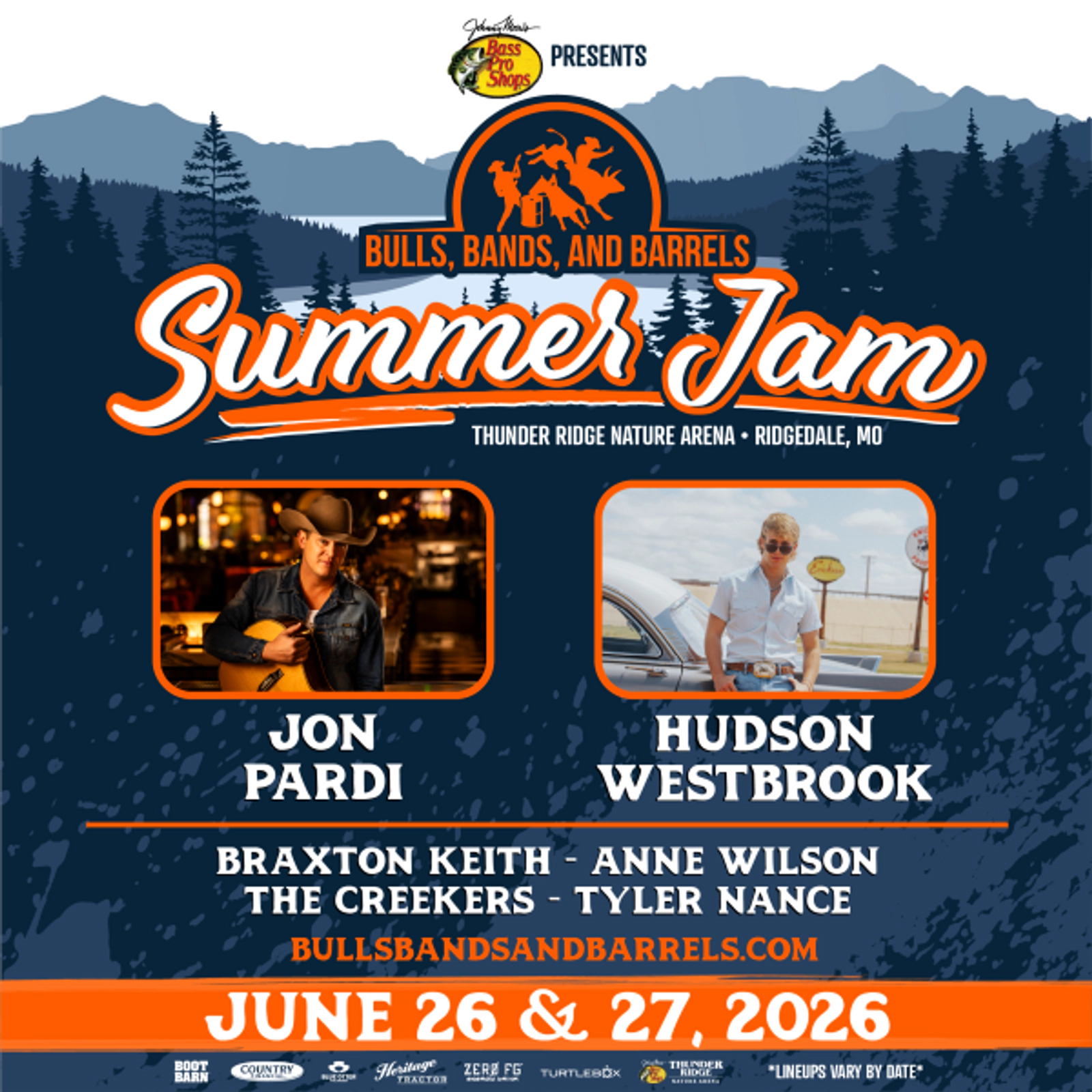 Win Tickets to Bass Pro Shops Presents: Bulls, Bands & Barrels Summer Jam