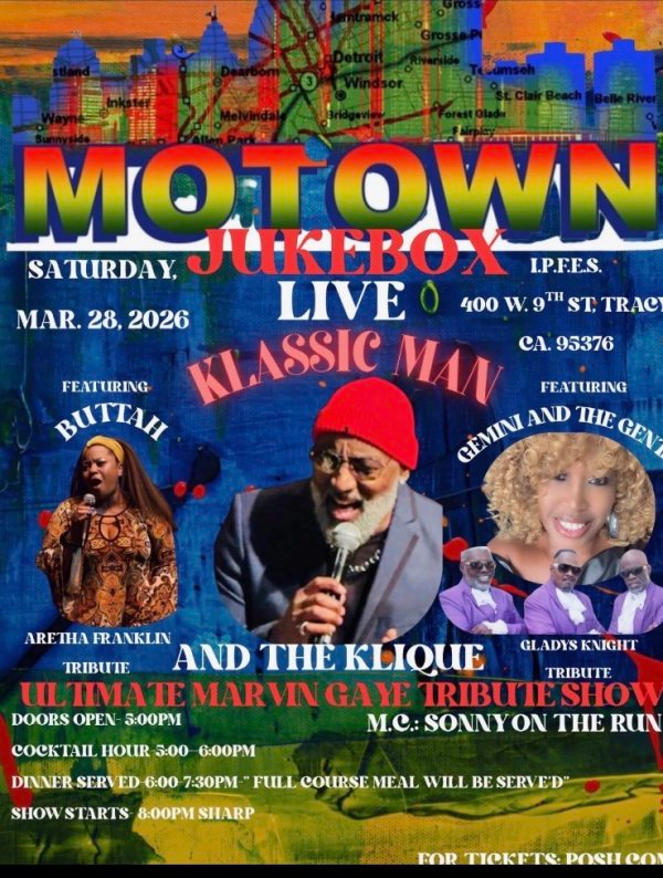 MOTOWN JUKEBOX LIVE! Saturday, March 28, 2026 - L.P.E.F.S • Tracy, CA