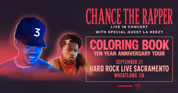 Enter for a chance to see Chance The Rapper on 9/21 at Hard Rock Live Sacramento!
