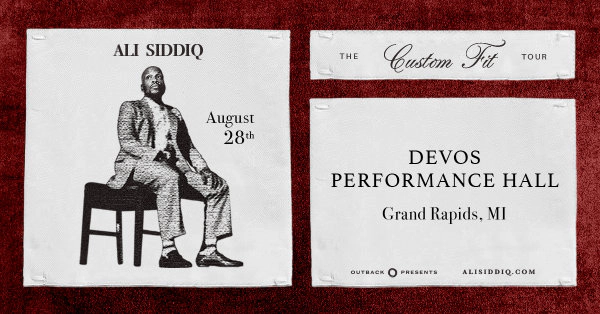 Win tickets to see Ali Siddiq at Devos Performance Hall!