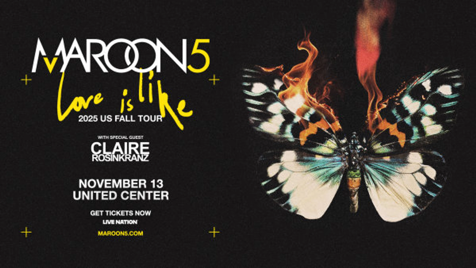 Win Tickets To Maroon 5: LOVE IS LIKE Tour