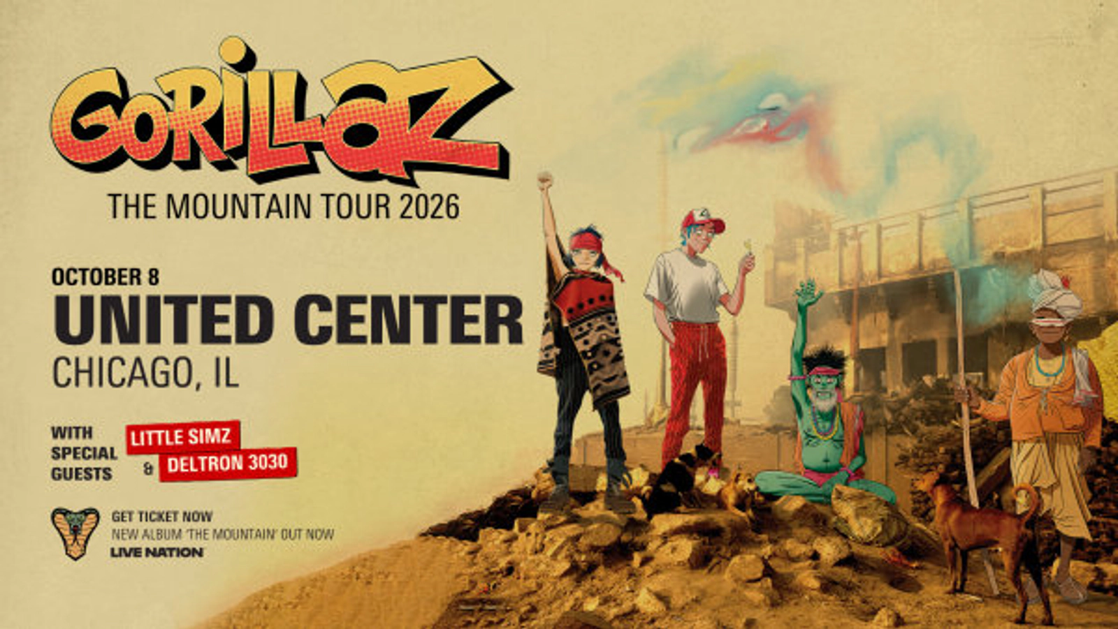 Win Tickets To Gorillaz - The Mountain Tour