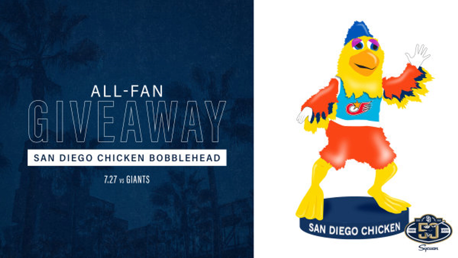    Padres All-Fan Giveaway: San Diego Chicken Bobblehead - Thumbnail Image