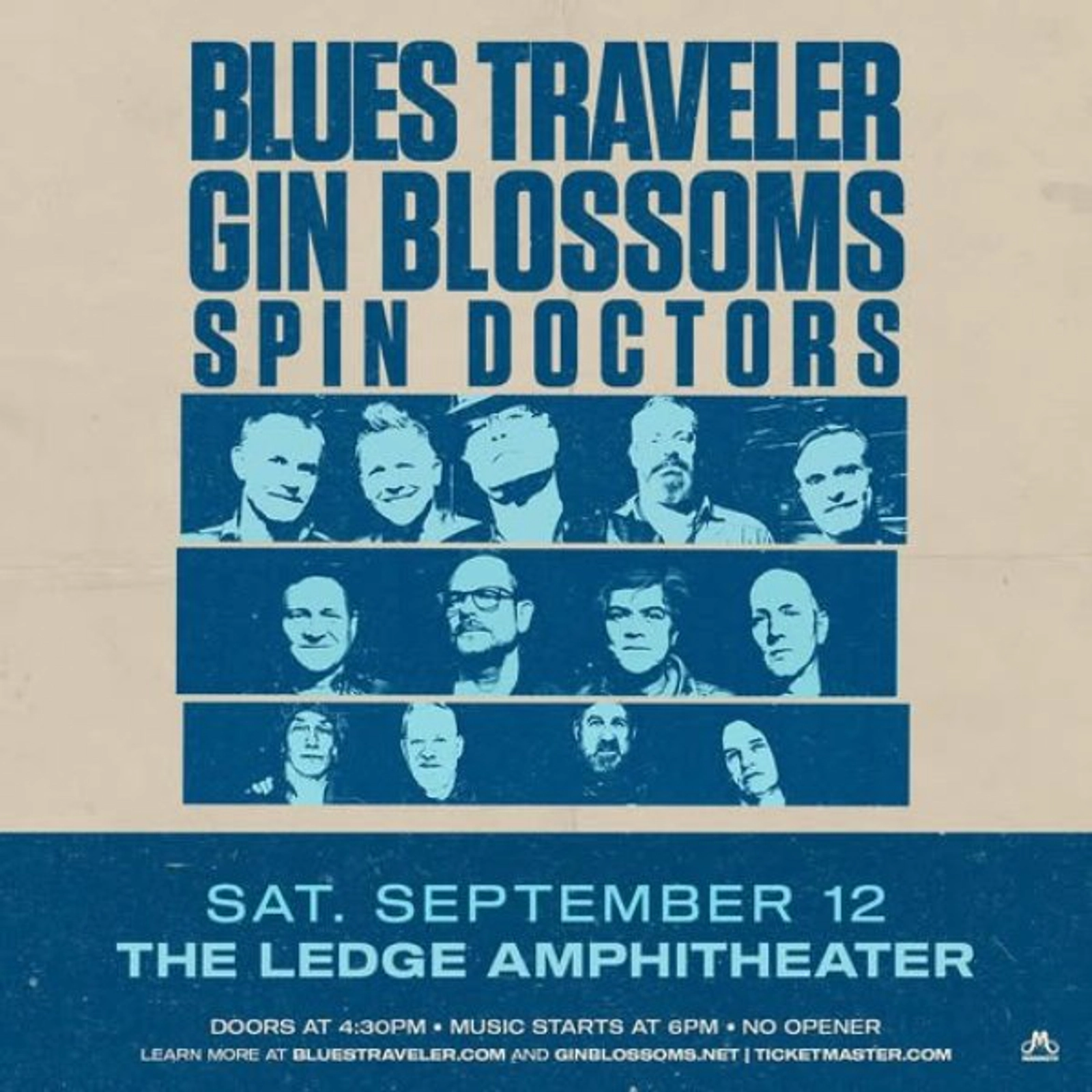Win 2 tickets to see Blue Traveler, Gin Blossoms, and Spin Doctors on Sept 12th