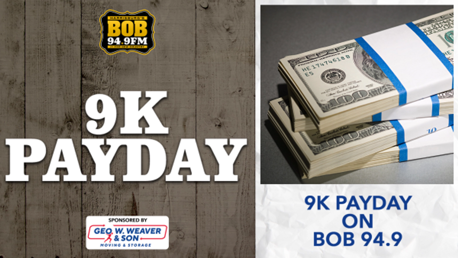 9k Payday on BOB 94.9