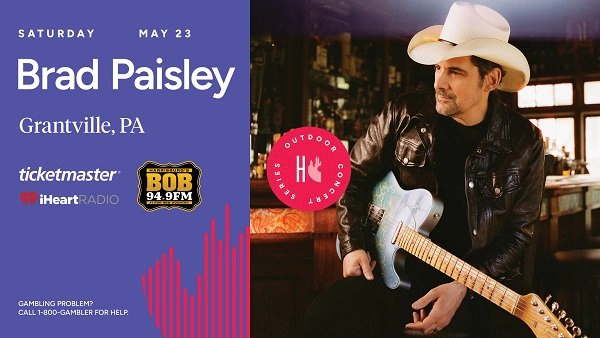 THE BOB 94.9 BIRTHDAY BASH WITH BRAD PAISLEY AT HOLLYWOOD CASINO PRESENTED BY MEMBERS 1st!