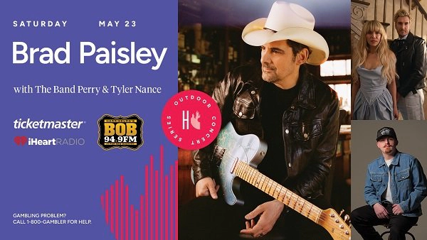 The BOB 94.9 Birthday Bash with Brad Paisley, The Band Perry and Tyler Nance Presented by Members 1st at The Hollywood Casino!