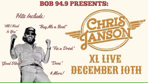 BOB 9.4 Presents Chris Janson at XL Live! - Thumbnail Image