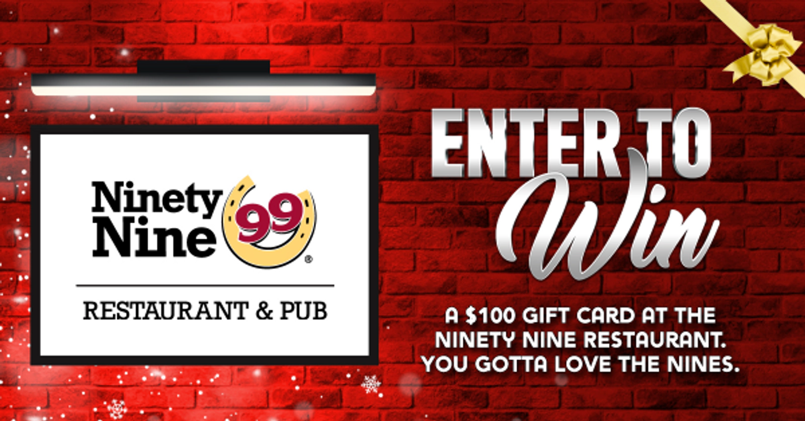 Celebrate the Holiday Season with The Ninety Nine Restaurants!!