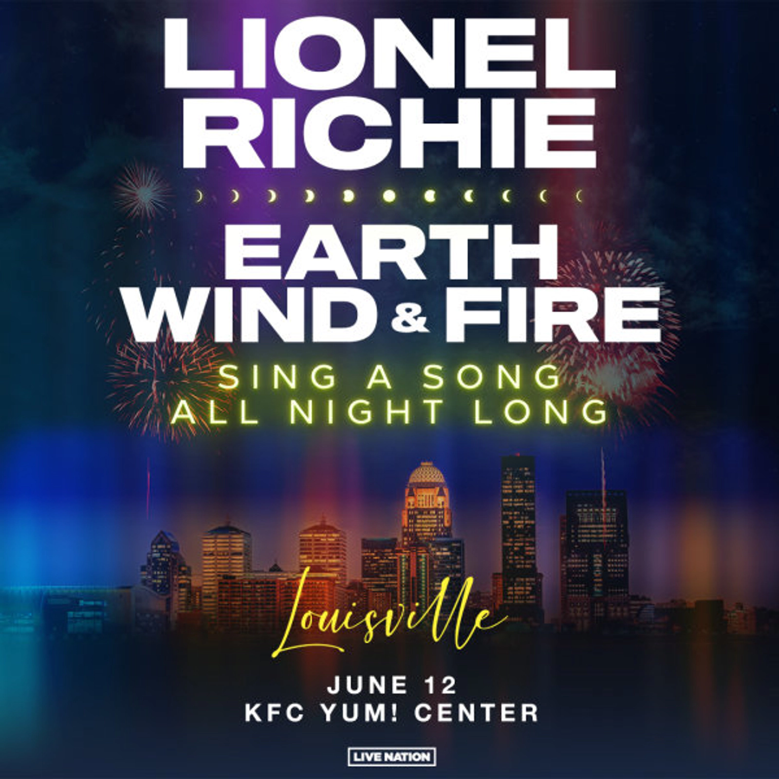 Lionel Richie w/ Earth Wind & Fire at KFC YUM! Center on June 12 