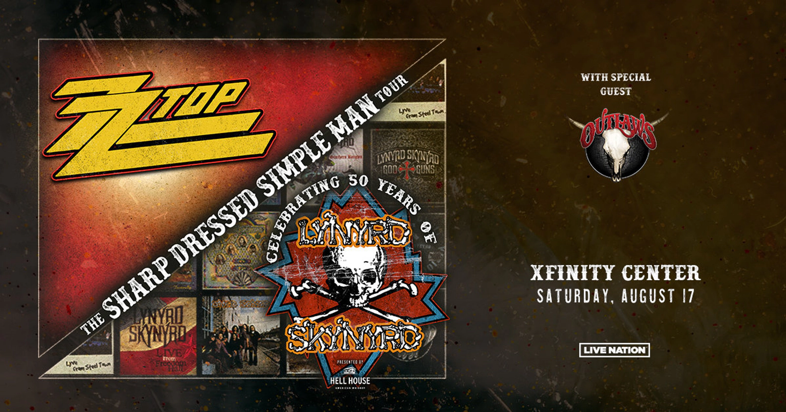 ZZ Top & Lynyrd Skynyrd at Xfinity Center B101 B101