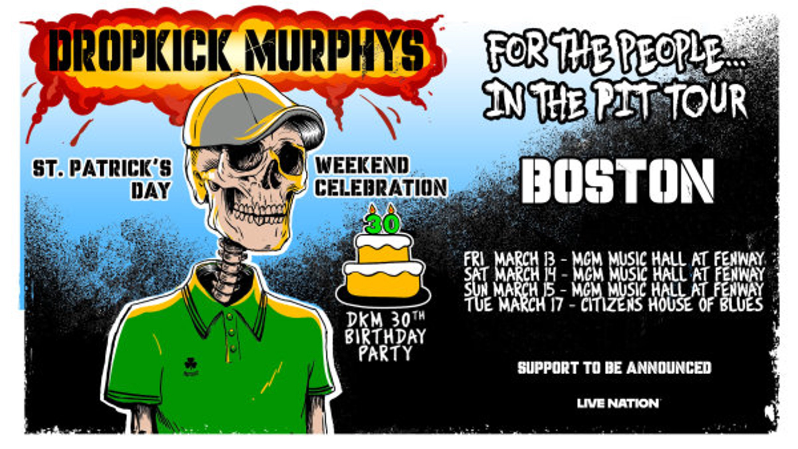 DROPKICK MURPHYS: For The People In the Pit St. Patrick's Day 2026 Tour at MGM Music Hall at Fenway
