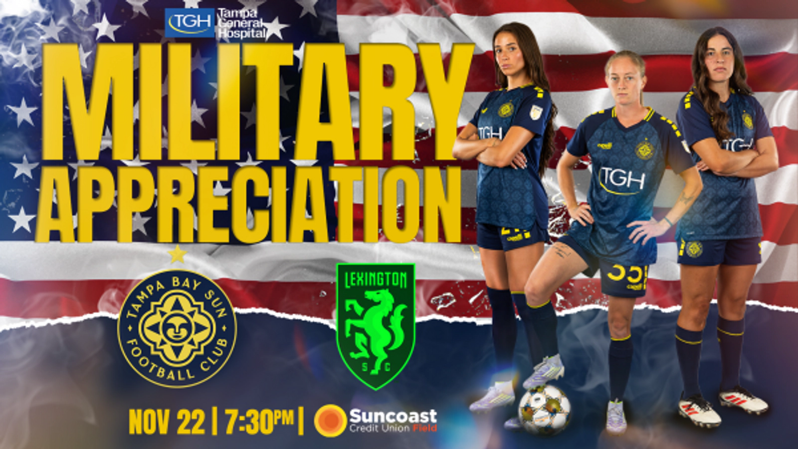 Gana Boletos Para Tampa Bay Sun FC Military Appreciation Night