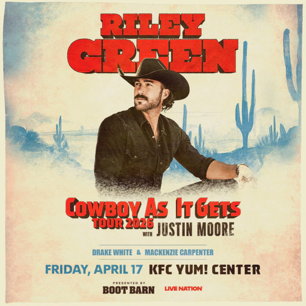 Riley Green at KFC YUM! Center on April 17, 2026